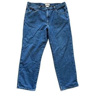 Vintage LL Bean Flannel Lined Denim Jeans Sz 40X29 Chore Workwear‎ Winter Cotton